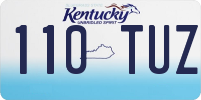 KY license plate 110TUZ