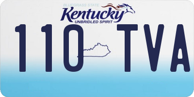 KY license plate 110TVA