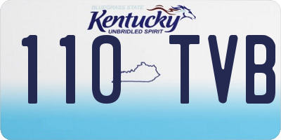 KY license plate 110TVB