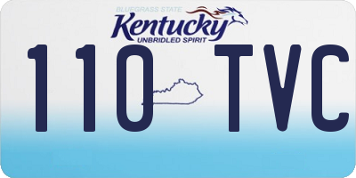 KY license plate 110TVC
