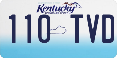 KY license plate 110TVD