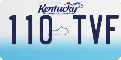 KY license plate 110TVF