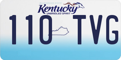 KY license plate 110TVG