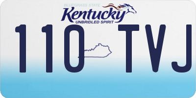 KY license plate 110TVJ
