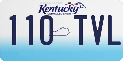 KY license plate 110TVL