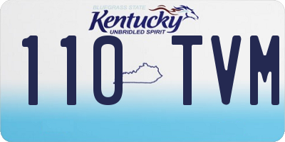 KY license plate 110TVM