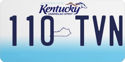 KY license plate 110TVN