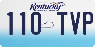 KY license plate 110TVP