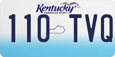 KY license plate 110TVQ