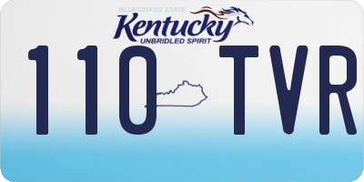 KY license plate 110TVR