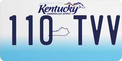 KY license plate 110TVV
