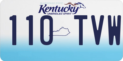 KY license plate 110TVW