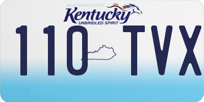 KY license plate 110TVX