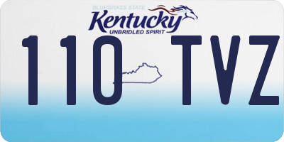 KY license plate 110TVZ