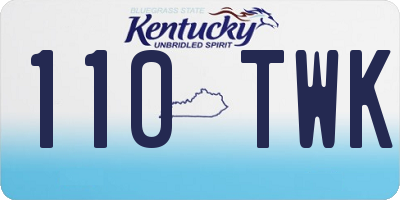 KY license plate 110TWK