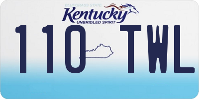 KY license plate 110TWL