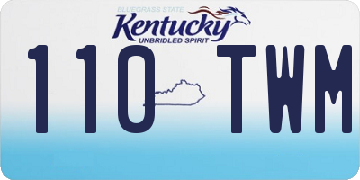 KY license plate 110TWM