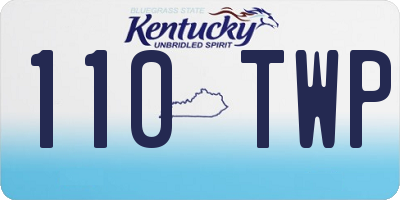 KY license plate 110TWP