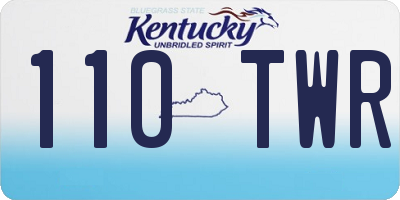 KY license plate 110TWR