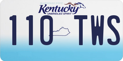 KY license plate 110TWS