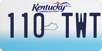 KY license plate 110TWT