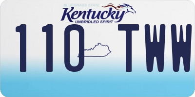 KY license plate 110TWW