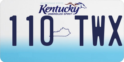 KY license plate 110TWX