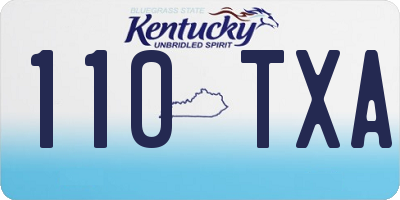 KY license plate 110TXA