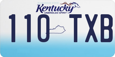 KY license plate 110TXB