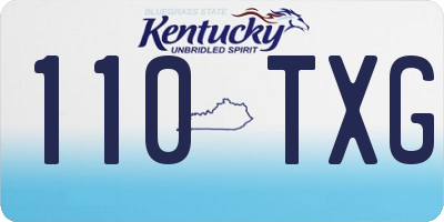 KY license plate 110TXG