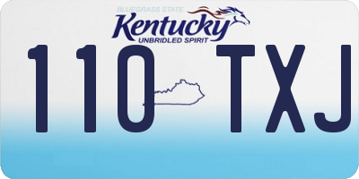 KY license plate 110TXJ