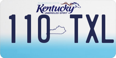 KY license plate 110TXL