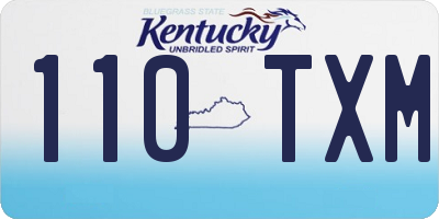 KY license plate 110TXM