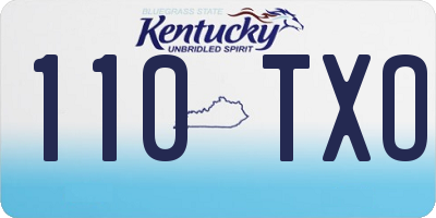 KY license plate 110TXO