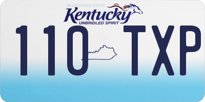 KY license plate 110TXP