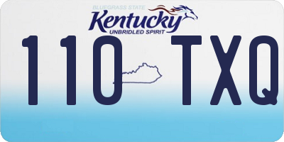 KY license plate 110TXQ
