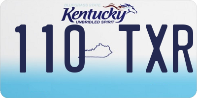 KY license plate 110TXR
