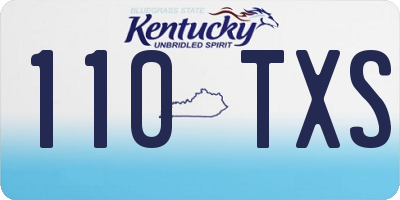 KY license plate 110TXS