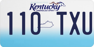 KY license plate 110TXU