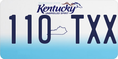 KY license plate 110TXX