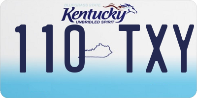 KY license plate 110TXY