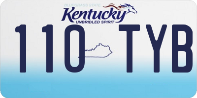 KY license plate 110TYB
