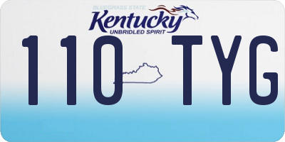 KY license plate 110TYG