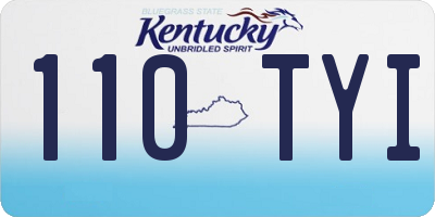 KY license plate 110TYI