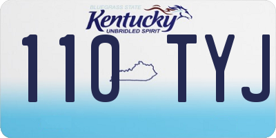 KY license plate 110TYJ