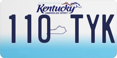 KY license plate 110TYK
