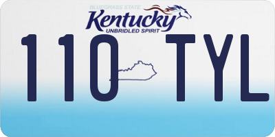 KY license plate 110TYL