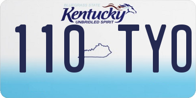 KY license plate 110TYO