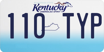 KY license plate 110TYP
