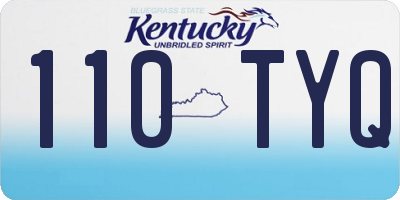 KY license plate 110TYQ